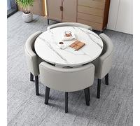 Ensemble de table basse moderne avec 4 chaises - Meubles de salle à manger élégants pour hôtel, hall d'entrée, balcon et espace de loisirs