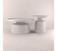 Ensemble de table basse moderne et simple, table d'appoint du milieu du siècle avec design rehausseur des bords, tables gigognes faciles à assembler pour salon, balcon, bureau