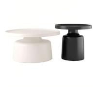 Ensemble de table basse moderne et simple, table d'appoint du milieu du siècle avec design rehausseur des bords, tables gigognes faciles à assembler pour salon, balcon, bureau