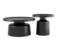 Ensemble de table basse moderne et simple, table d'appoint du milieu du siècle avec design rehausseur des bords, tables gigognes faciles à assembler pour salon, balcon, bureau