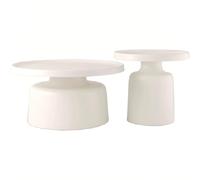 Ensemble de table basse moderne, table d'appoint du milieu du siècle avec design rehausseur des bords, tables gigognes faciles à assembler pour salon, balcon, bureau