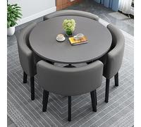 Ensemble de table basse ronde 4 places 5 pièces, table de salle à manger simple pour salon, balcon, café, bureau, conférence, réunion, réception, club