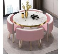 Ensemble de table de bar rond élégant et moderne avec chaises pour cuisine, salle à manger, jardin et restaurant - Meuble compact 80 x 75 cm