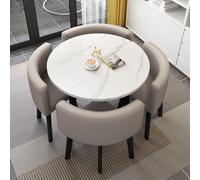 Ensemble de table de bar ronde moderne avec quatre tabourets pour salle à manger et bureau