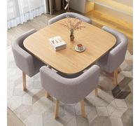 Ensemble de table de bureau et de salle à manger avec quatre chaises, idéal pour les bureaux, les hôtels et les salons à la maison