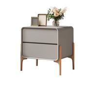 Ensemble de table de chevet moderne grise - Tables d'appoint et commode pour chambre à coucher - Table de chevet contemporaine avec tiroirs, armoire de rangement élégante, parfaite pour la décoration