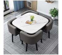 Ensemble de table de conférence moderne avec 4 chaises - Cuisine élégante pour petit déjeuner bar et bureau Table de réception pour petits espaces, parfaite pour les espaces compacts et les clubs