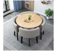 Ensemble de table de conférence moderne avec 4 chaises - Design compact pour cuisine, petit déjeuner, bar et bureau - Design compact pour les petits espaces - Utilisation polyvalente