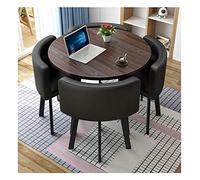 Ensemble de table de conférence moderne avec 4 chaises pour petites salles de réunion et zones de réception, idéal pour la cuisine, la salle à manger, design élégant et élégant, collection de meubles