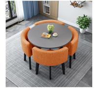 Ensemble de table de conférence moderne avec 4 chaises - Table de bar et chaise élégante pour cuisine, petit déjeuner, bar, bureau, salle de réception, fourrure pour petits espaces