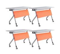 Ensemble de table de conférence pliable 4 pièces pour réunions de famille, bureau rectangulaire pour séminaires et réunions d'affaires, design polyvalent et peu encombrant