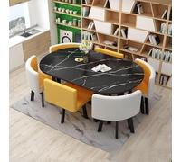 Ensemble de table de conférence pour 6 bureaux, tables de réception et de salle à manger, idéales pour la cuisine et la salle de réunion, table basse jaune élégante pour les négociations