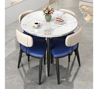 Ensemble de table de conférence ronde 5 pièces pour 4 meubles élégants de réception et de négociation commerciale, petite table basse et de salle à manger avec chaises, parfait pour les réunions et le