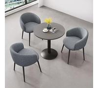 Ensemble de table de conférence ronde avec chaises de bureau, meubles de salle de réunion, table basse et chaise combo pour 3 tables de négociation élégantes (couleur : coton-2)