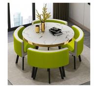 Ensemble de table de conférence ronde moderne 5 pièces avec 4 chaises haute capacité pour bureau, café et salon - Meuble de salle à manger élégant pour les espaces contemporains