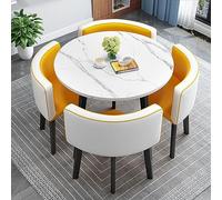 Ensemble de table de conférence ronde pour 4 bureaux, table de réception et chaises, table basse simple pour petites réunions, négociation d'affaires, mobilier de bureau moderne