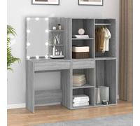 Ensemble de table de maquillage LED Bois d'ingénierie Table Toilette vidaXL vida