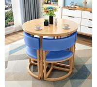 Ensemble de table de réception pour 4 personnes - Table à manger ronde pour petits espaces, salle de conférence, appartement, cuisine, salon - Parfait pour le café, le petit déjeuner et les réunions