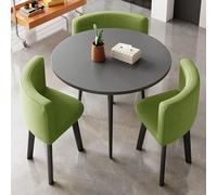Ensemble de table de salle à manger 4 personnes avec chaises triangulaires rembourrées en coton et lin pour balcon, salon, bureau, multi-usage