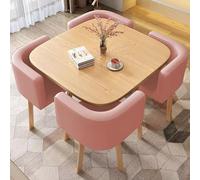 Ensemble de table de salle à manger carrée moderne - Table de conférence et chaise pour salle de pause, salle de réception, table de loisirs élégante pour la maison et l'espace de travail