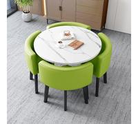Ensemble de table de salle à manger carrée - Table de réception en marbre avec chaises, table de négociation de bureau simple et combinaison de chaises pour la maison ou le bureau