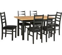 Ensemble de table de salle à manger, chaises de salle à manger en bois de hêtre, tables de salle à manger et chaises, chaises de salle à manger et de cuisine modernes, avec 6 chaises-NILO 8+ MODENA 1X