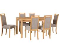 Ensemble de table de salle à manger, chaises de salle à manger en hêtre, tables de salle à manger et chaises, chaises modernes de salle à manger et de cuisine, meubles de salle à manger, table de sall