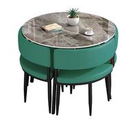 Ensemble de table de salle à manger moderne, 5 pièces pour petits espaces, table de cuisine carrée/ronde avec 4 chaises pour salle à manger, table élégante et chaises pour rassembler ou négocier