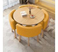 Ensemble de table de salle à manger moderne pour 4 personnes avec chaises, petite table ronde et chaises pour petit déjeuner, bar ou salle de conférence
