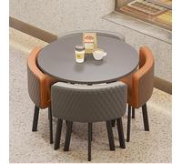 Ensemble de table de salle à manger moderne pour 4 personnes comprenant une table et quatre chaises, parfait pour les petits espaces, ensemble de meubles de salle à manger avec banc A22
