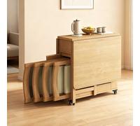 Ensemble de table de salle à manger pliable avec 4 chaises, design rustique, tables de cuisine et de salon rétractables pour une utilisation domestique peu encombrante