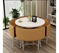 Ensemble de table de salle à manger pour 4 personnes avec chaises, moderne rectangulaire/ovale, salon et salle de séjour