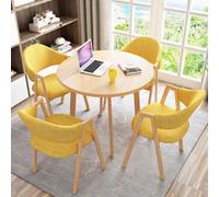 Ensemble de table de salle à manger pour 4 personnes, table de conférence avec chaises, table de salle à manger ronde et chaises pour cuisine, salon, hôtel, salon de beauté