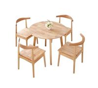 Ensemble de table de salle à manger ronde avec 4 chaises Design compact pour boulangerie, thé aux perles, bureau, salle de réception, solution élégante et peu encombrante
