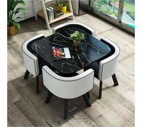 Ensemble de table de salle à manger ronde moderne - 80 x 75 cm - Table de cuisine avec chaises pour la maison, le jardin, le restaurant - Meuble élégant pour petit déjeuner, bar, conférence