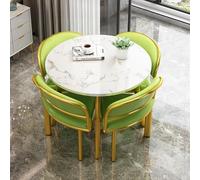 Ensemble de table de salle à manger ronde moderne avec 4 chaises, table de conférence élégante pour salon et cuisine, meubles élégants pour une expérience de salle à manger à la maison