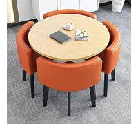 Ensemble de table de salle à manger ronde moderne avec chaises, meubles peu encombrants pour salle à manger, salon ou salle de conférence, ensemble élégant et fonctionnel pour n'importe quel espace