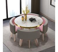Ensemble de table de salle à manger ronde moderne avec chaises pour maison/jardin/restaurant 80 x 74,9 cm Meuble de cuisine élégant pour dîner, réunions et conférences #22