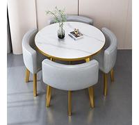Ensemble de table de salle à manger ronde pour 4 bureaux, réceptions et chaises, meubles d'hôtel, hall d'entrée, chambre à coucher, balcon, salon, table basse, couleur claire