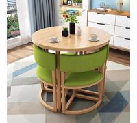 Ensemble de table de salle à manger ronde pour 4 personnes, 78,7 cm peu encombrante, table de cuisine ronde multifonctionnelle avec 4 chaises pour salle à manger, salon, petit bureau, conférence
