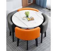 Ensemble de table de salle à manger ronde pour 4 personnes, ferme, conférence, salon, bureau, réception, négociation, tables d'appoint centrales modernes du milieu du siècle