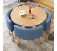 Ensemble de table de salle à manger ronde pour 4 personnes - Table et chaises compactes pour petit déjeuner, cuisine, bar, table et chaises pour petits espaces, idéal pour le bureau et la salle de