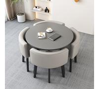 Ensemble de table de salle à manger ronde pour cuisine, petite table de bar au lait et chaise, 80 x 74,9 cm, table de petit déjeuner et de conférence pour salle à manger, mobilier moderne, design peu