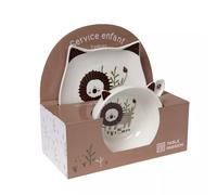 Ensemble de Table Enfant - 3 pièces Assiette bol et cuillère Lion
