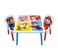 Character World Ensemble de Table et 2 chaises en Bois Pat' Patrouille Officiel pour Enfants Chase Rubble Home Furniture Table pour Chambre à Coucher ou Salle de Jeux