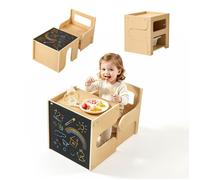 Ensemble de Table et Chaise Montessori-Duoku-avec Espace Rangement, Conçu pour les Enfants de 1 à 5 Ans, pour Activités Comme Manger
