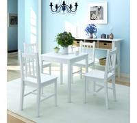 Ensemble de table et chaises de salle à manger trois pièces Pinède Blanc vidaXL
