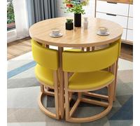 Ensemble de Table et de Chaise de Loisir Jaune Moderne pour Salon Salon Meubles Peu encombrants Parfaits pour la réception de Bureau et la Petite Table de négociation de conférence avec Un d