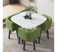 Ensemble de table moderne 4 pièces pour petit bureau, salle de réception ou club, design peu encombrant, comprend une table de salle à manger et un meuble de salle de conférence