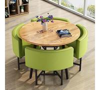 Ensemble de table ronde avec chaises, table basse de 80 cm pour réception, bureau, salle de conférence, salon, loisirs, cuisine, salle à manger